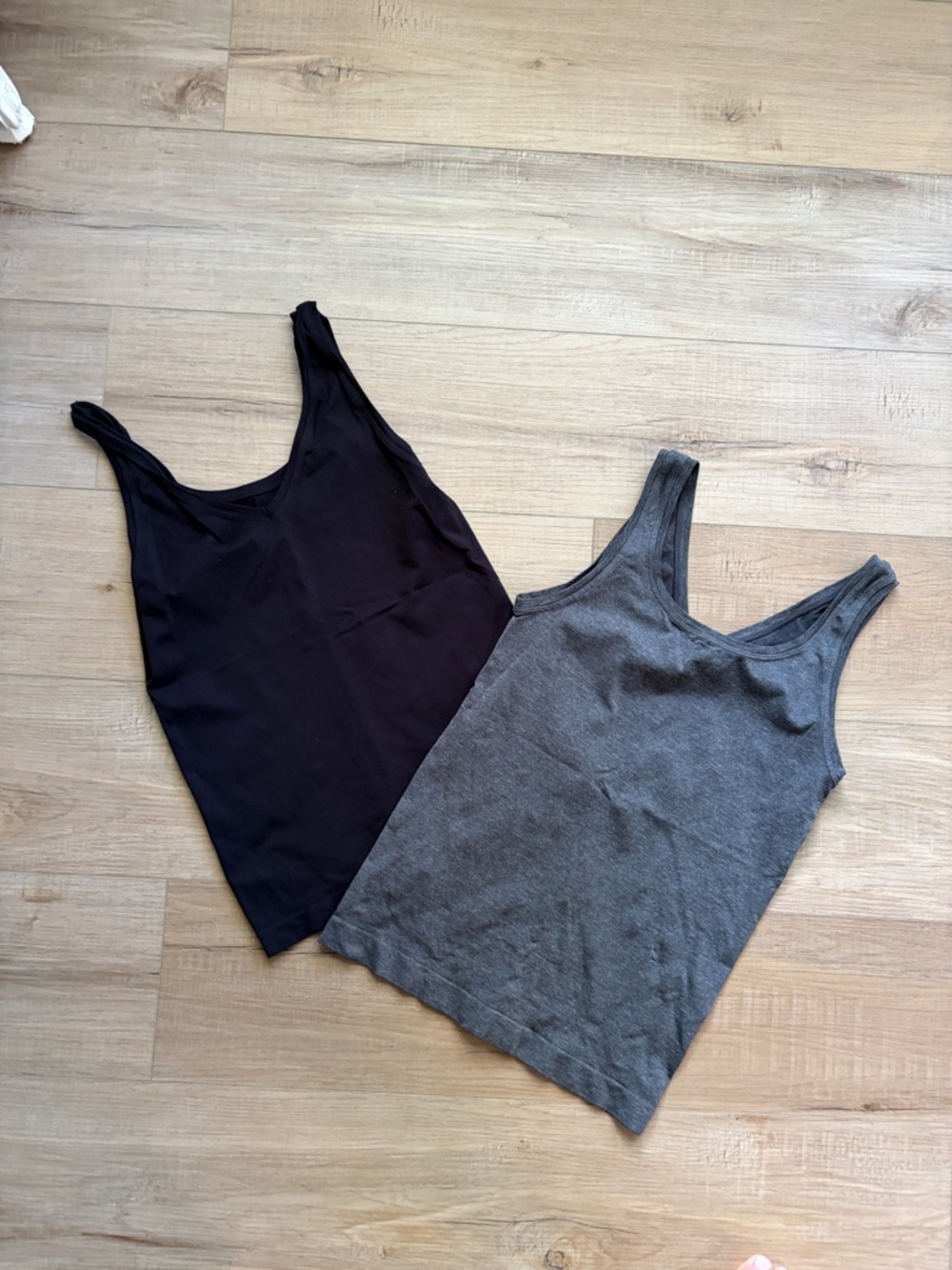 White House Black Market Black & Gray Tank Duo